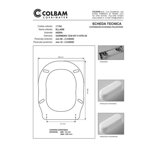 Copriwater Compatibile Ellade