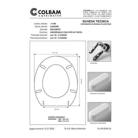 Copriwater Compatibile Cadore