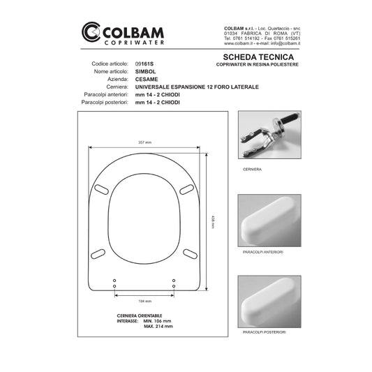 Copriwater Compatibile Simbol