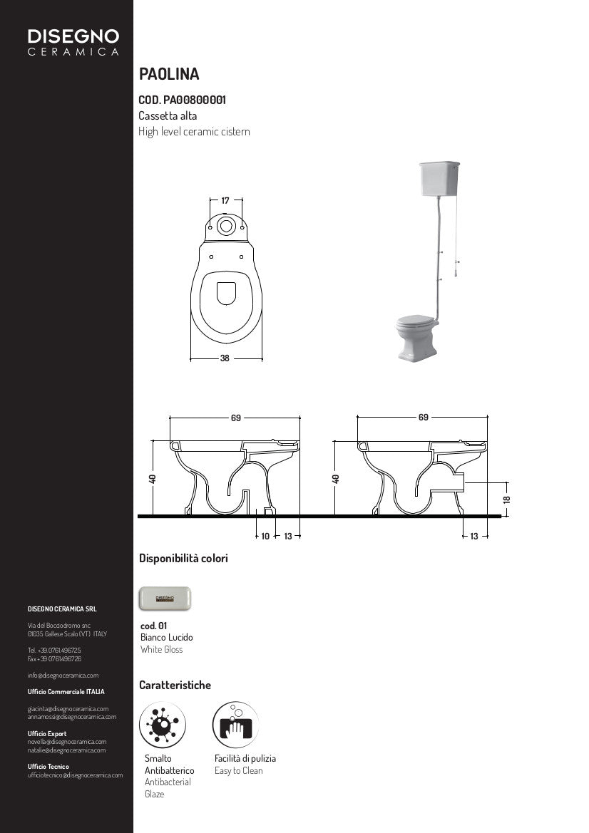 Cassetta di Scarico Alta Paolina