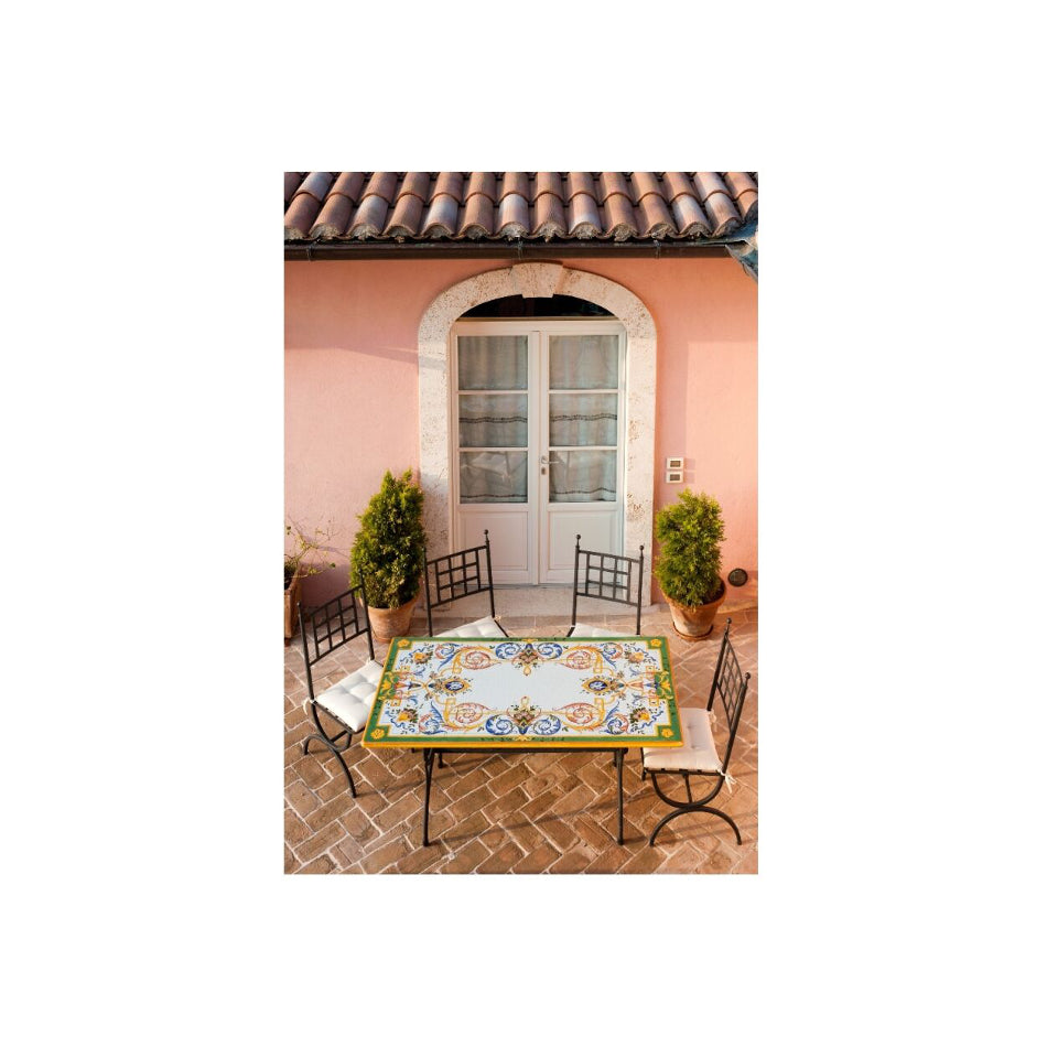 Tavolo in pietra lavica rettangolare Michelangelo