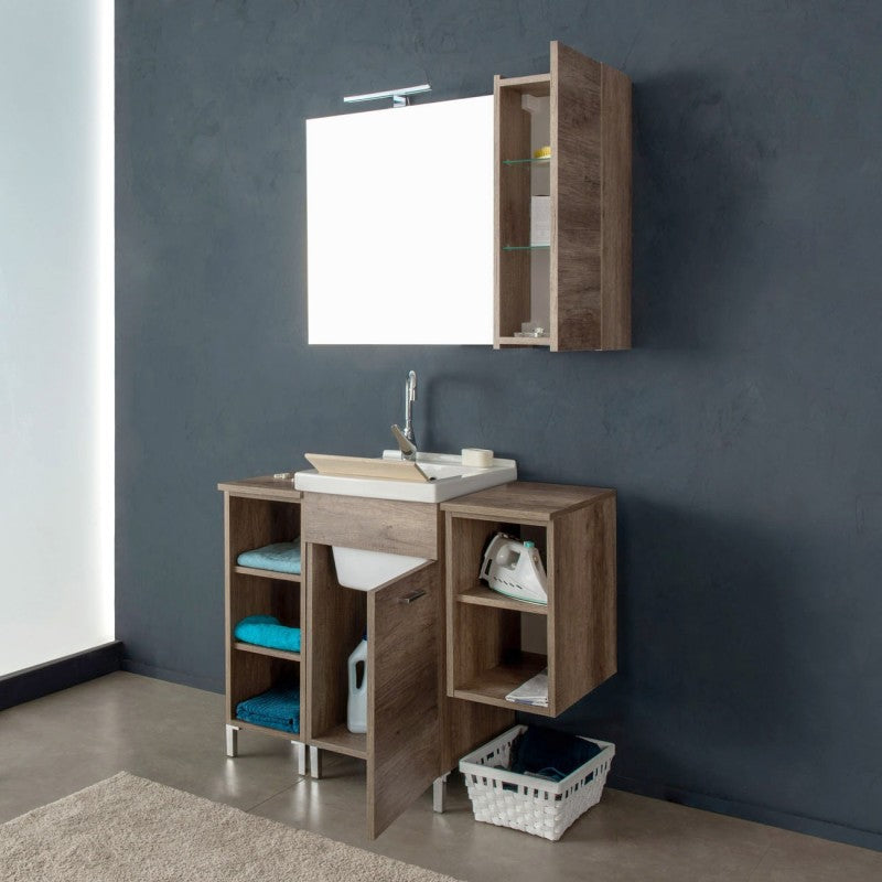 Composizione bagno/lavanderia Unika per lavatoio in ceramica Onda