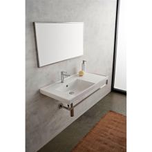 Drop In or wall-hung washbasin with shelf ML