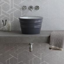 Round Countertop/Wall-hung washbasin Bacile Midi  Matt Cosmos Grey