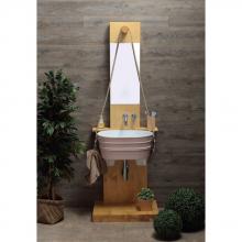 Wooden cabinet for Tinozza wash basin Pozzo