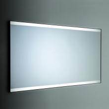 Polished wire mirror 60x80H, expanded polyurethane frame and sandblasted horizontal bands.