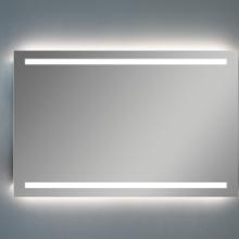 Polished wire mirror 100x70H cm, led front and perimeter lighting.