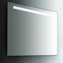 Polished wire mirror with backlit led strip.