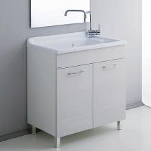 Laundry unit with ABS bathtub and two doors cm 80x50xH89 Medusa