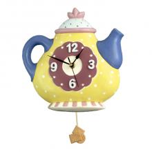 Pendulum Clock Teapot Round