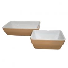 Rectangular Bowl White/Honey