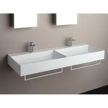 Wall-hung/Countertop Washbasin cm 122 Double Sink  Elegance Squared