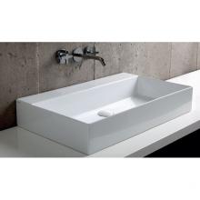 Wall-hung/Countertop Washbasin cm 75x45 without hole  Elegance Squared