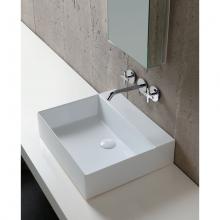 Wall-hung/Countertop Washbasin cm 50x45 without hole  Elegance Squared