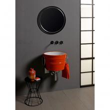 Round Countertop/Wall-hung Washbasin BacileGlossy  Energy Orange