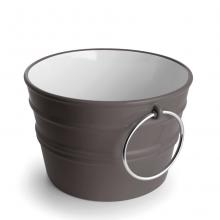 Round Countertop/Wall-hung Washbasin Bacile Matt Basalt