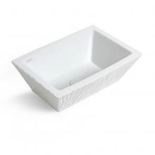 Rectangular Countertop/Wall-hung Washbasin Pietra White