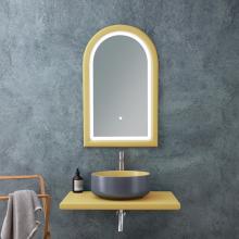 Composition Washbasin Bucchero With Shelf and Mirror Yellow Zinc