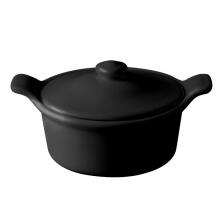 Round casserole with lid Black/Black