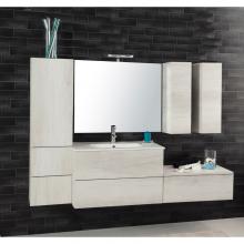 Wall-hung Bathroom Composition Unika  185 white elm