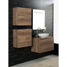 Wall-hung Bathroom Composition Unika 80 dark elm