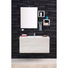 Wall-hung Bathroom Composition Unika cm 100 white elm