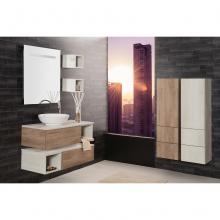 Wall-hung Bathroom Composition Unika cm 100 with columns