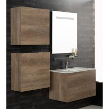 Wall-hung Bathroom Composition Unika 160 natural elm