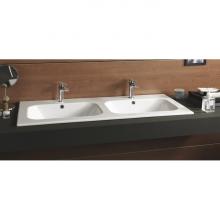 Inset Console cm 121 Double Basin Qubo Square