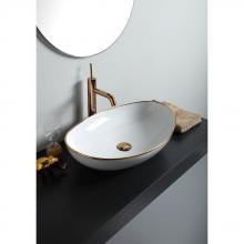 Countertop oval washbasin cm 60x39 Vessel