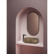 Countertop wash basin 55x35 cm Cognac Quadro Marmi & Graniglie