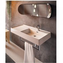 Countertop/Wall-hung washbasin with left top cm 46x101 Faster Kiub