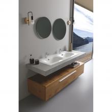 Recessed washbasin double basin 121x51x h 16,8 cm Soft