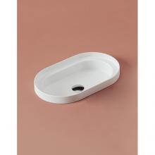 Oval countertop/drop in/for structure washbasin 35x58 cm Fuori