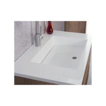 Drop in washbasin cm 80x49 Zeus with tablet