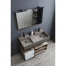 Washbasin structure with door and shelfs cm 100x50xH70 Quadrello