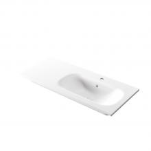 Recessed washbasin with right basin 106x46x h 16,8 cm Soft