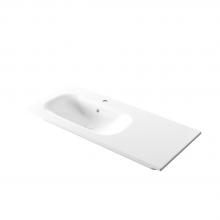 Recessed washbasin with left basin 106x46x h 16,8 cm Soft