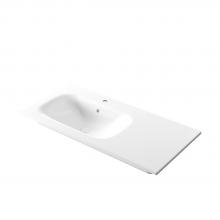 Recessed washbasin with left basin 106x51x h 16,8 cm Soft
