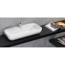 Washbasin Back to wall/Countertop cm 80x40 Qubo