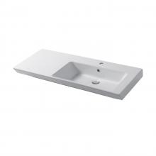 Countertop/inset washbasin cm 106 right basin Edge