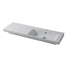 Countertop/inset washbasin cm 120 right basin Edge