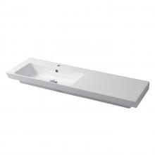 Countertop/inset washbasin cm 120 left basin Edge