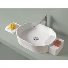 Oval countertop washbasin Cartesio