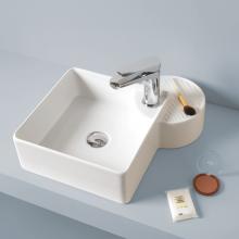 Square countertop washbasin Cartesio