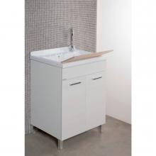 Laundry unit with ABS bathtub and two doors cm 60x50xH89 Medusa
