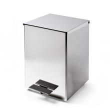 Stainless steel treadle dustbin Metal Quadra Chrome