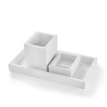 Set 3 pieces, Soap, Brush, Tray BeMood white