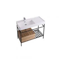 Structure with drawer and grate for cm 100 washbasin Faster Kiub