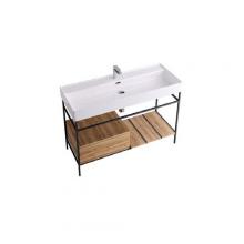 Structure with drawer and shelves for cm 120 washbasin Faster Kiub